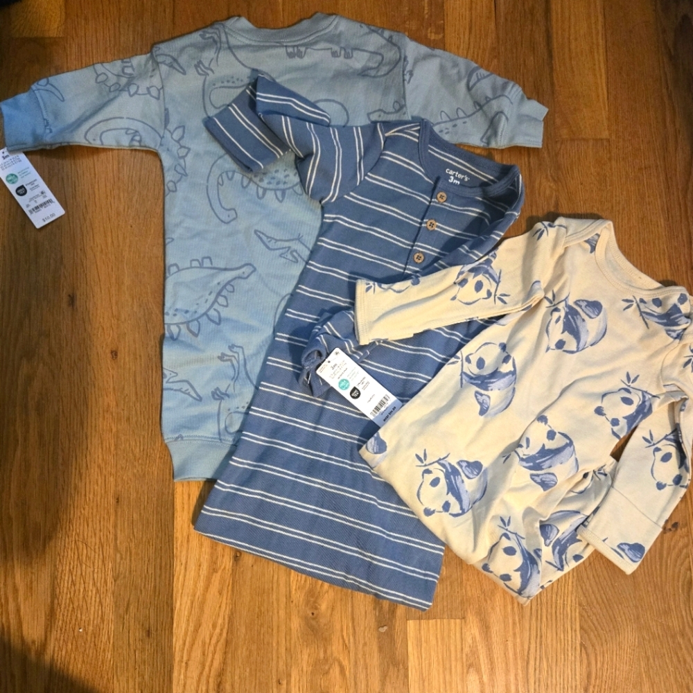 Blue and Cream Dinosaur Bundle